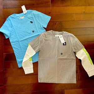 Lot of 2 Abercrombie Kids Boys Shirts- Size 7/8